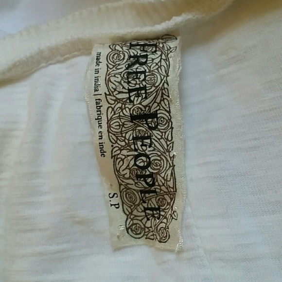 FREE PEOPLE WHITE FLOWER COCHET SLEEVES BLOUSE SP - Picture 5 of 7